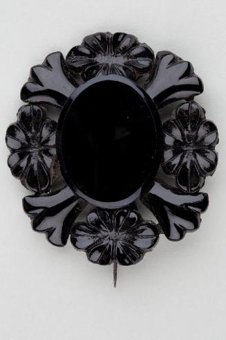 Black Metal Mourning Brooch