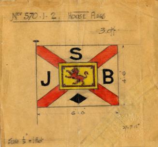 House Flag For The Steam Trawler Theresa Boyle Built By Hall Russell In 1915