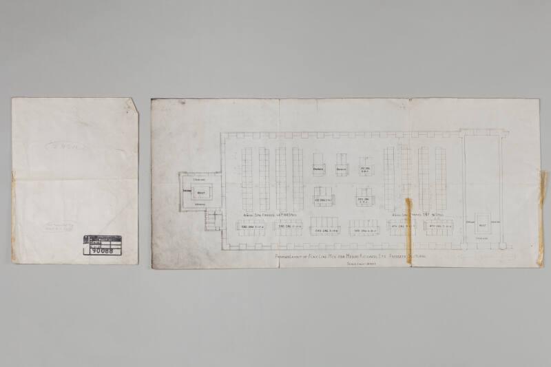 Site Plan for Proposed Layout of Flax Line MCY. Richards Ltd, Broadford Works