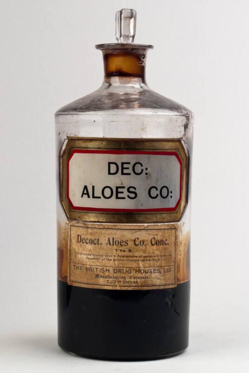 Recessed Label Shop Round DEC: ALOES CO: (Compound Decoction of Aloes)