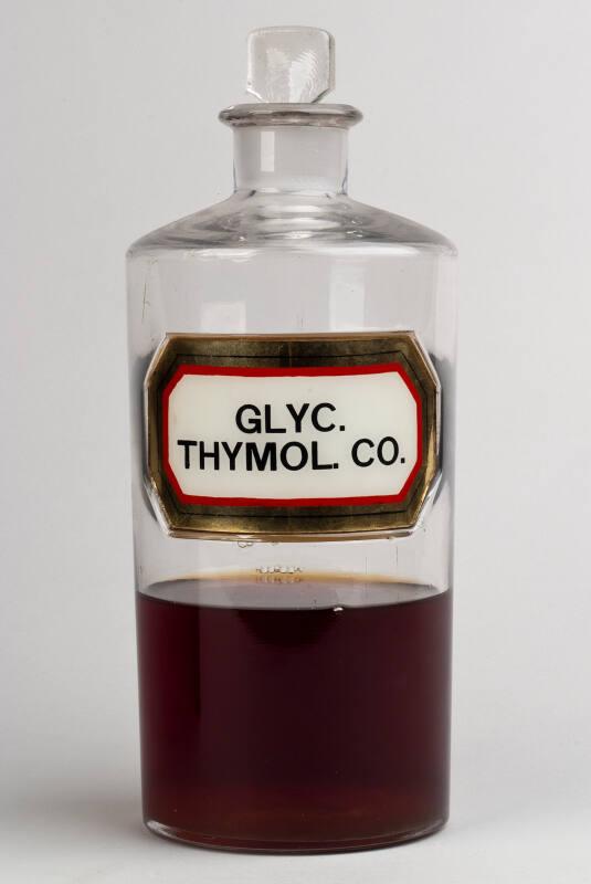 Recessed Label Shop Round GLYC. THYMOL. CO. (Compound Glycerin of Thymol)