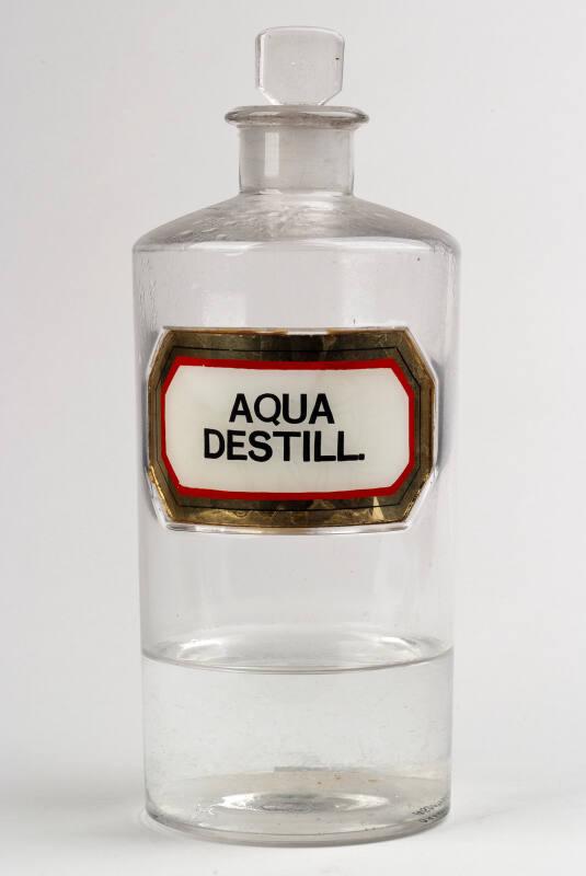 Recessed Label Shop Round AQUA DESTILL. (Distilled Water)