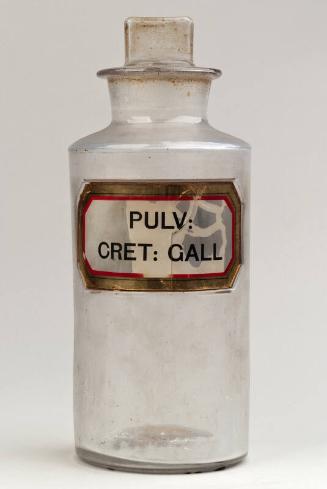 Recessed Label Powder Shop Round PULV: CRET: GALL (French Chalk Powder)