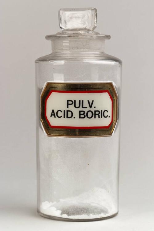 Recessed Label Powder Shop Round PULV. ACID. BORIC. (Boric Powder)