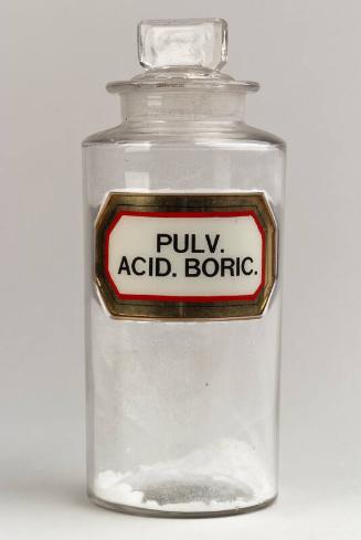 Recessed Label Powder Shop Round PULV. ACID. BORIC. (Boric Powder)