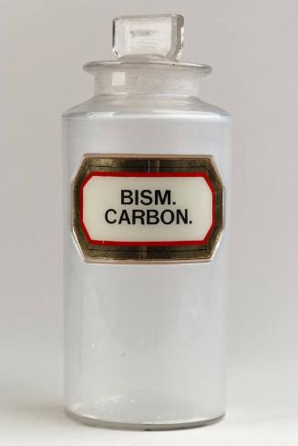 Recessed Label Powder Shop Round BISM. CARBON. (Bismuth Carbonate)