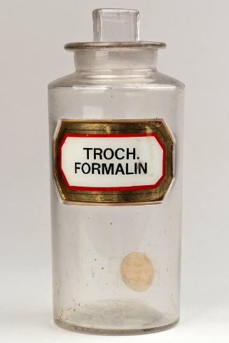 Recessed Label Powder Shop Round TROCH. FORMALIN (Formalin Lozenges)