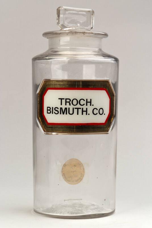 Recessed Label Powder Shop Round TROCH. BISMUTH.CO. (Compound Bismuth Lozenges)