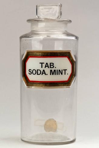 Recessed Label Powder Shop Round TAB. SODA. MINT (Soda Mint Tablets)