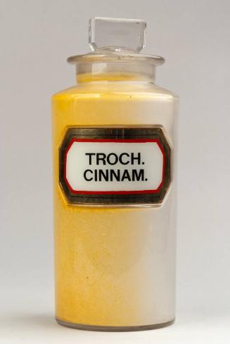 Recessed Label Powder Shop Round TROCH. CINNAM. (Cinnamon Lozenges)