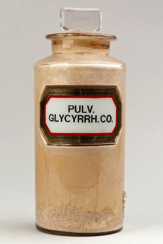 Recessed Label Powder Shop Round PULV. GLYCRRH. CO.