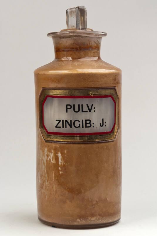 Recessed Label Powder Shop Round PULV: ZINGIB: J: