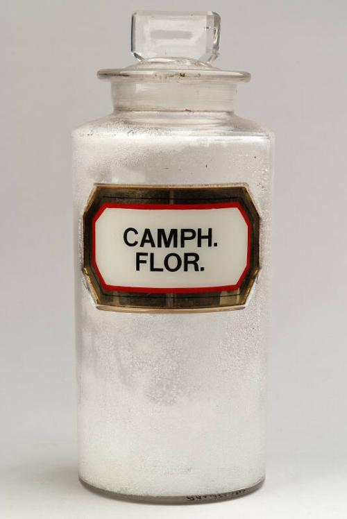 Recessed Label Powder Shop Round CAMPH. FLOR.