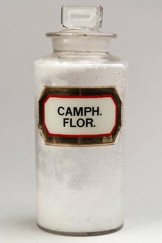 Recessed Label Powder Shop Round CAMPH. FLOR.