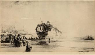 The Torpedoed Sussex Beached At Boulogne by James McBey