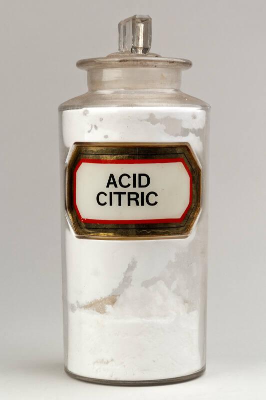 Recessed Label Powder Shop Round ACID CITRIC