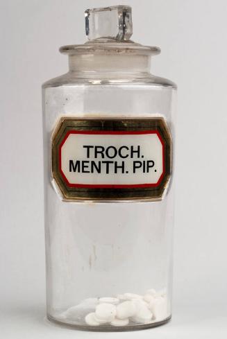 Recessed Label Powder Shop Round TROCH. MENTH. PIP.