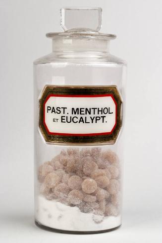 Recessed Label Powder Shop Round PAST. MENTHOL. ET EUCALYPT.