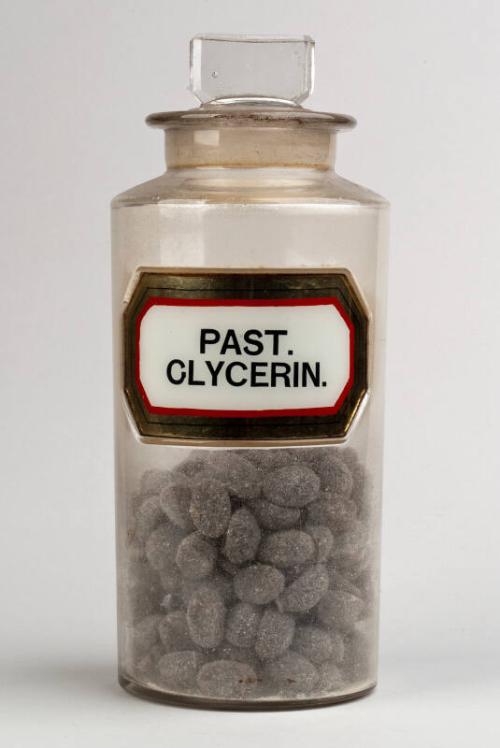 Recessed Label Powder Shop Round PAST. GLYCERIN.