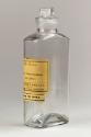 Large Clear Glass Squared Labelled Mixture Bottle MIST. SULPHADIMIDINE. PRO INFANS.