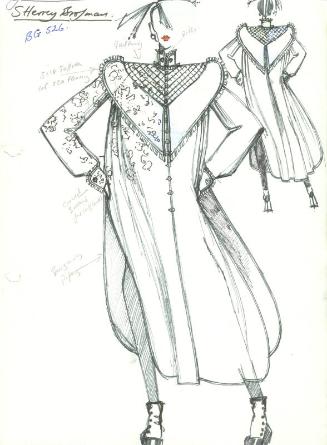 Drawing of Coat for Private Commission for Sherry Bronfman