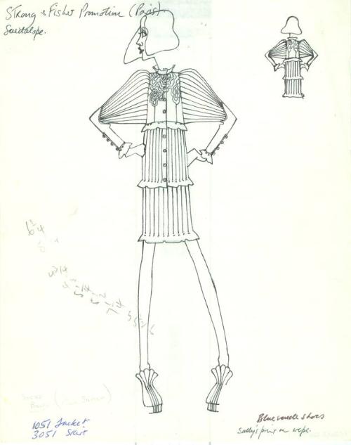 Drawing of Jacket and Skirt for Strong & Fisher Promotion