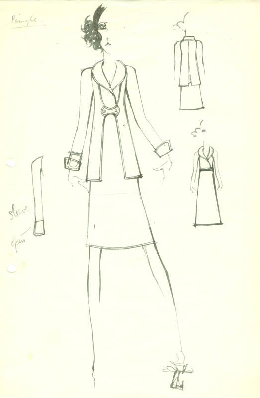 Drawing of Jacket and Dress for Pringle