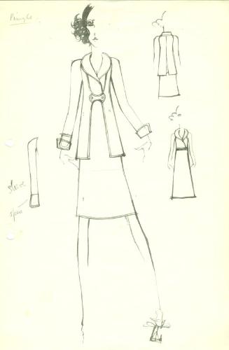 Drawing of Jacket and Dress for Pringle