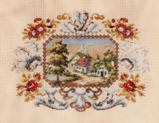 Swiss Cottage Scene Needlework