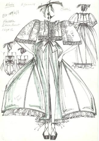 Drawing of Dress for Harrods and Jeddah Collection