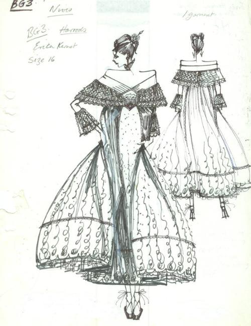 Drawing of Dress for Harrods