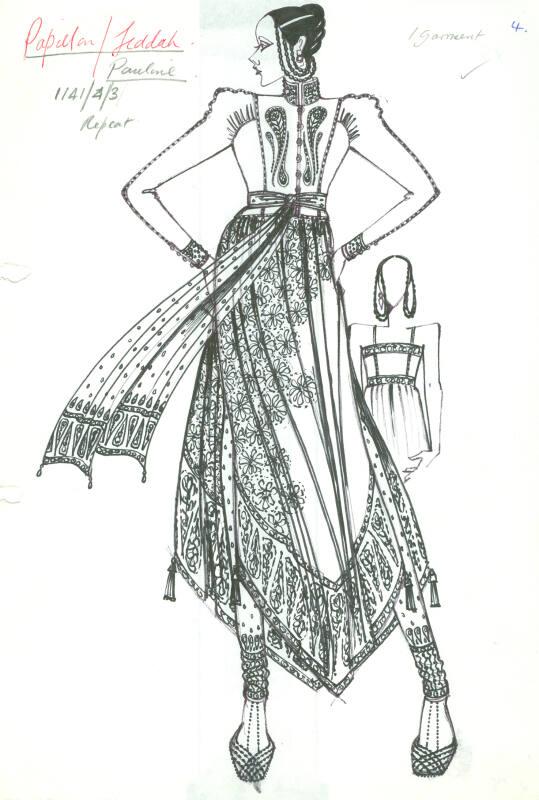 Drawing of Dress for Jeddah Collection