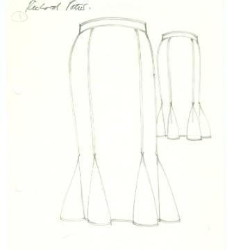 Drawing of Skirt for Richard Peters