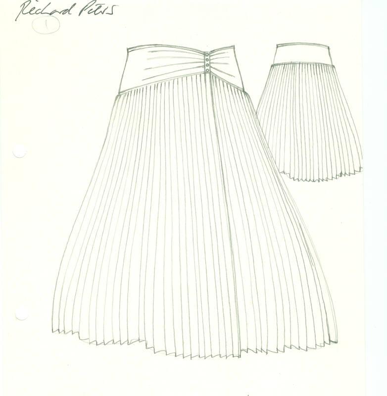 Drawing of Skirt for Richard Peters