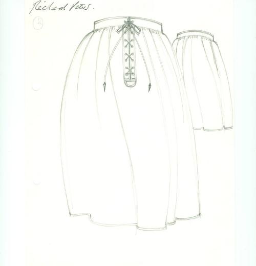 Drawing of Skirt for Richard Peters