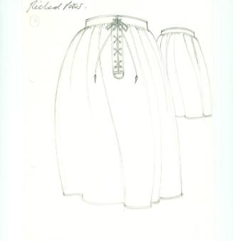 Drawing of Skirt for Richard Peters