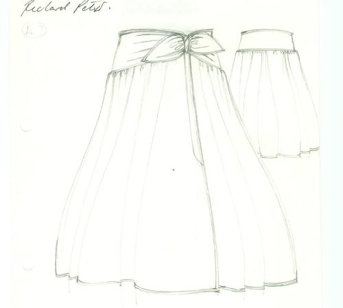 Drawing of Skirt for Richard Peters