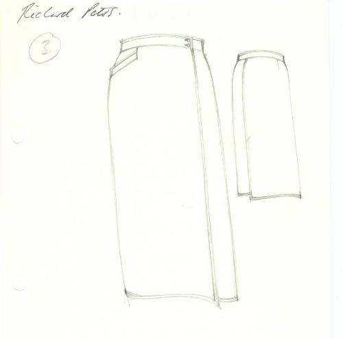 Drawing of Skirt for Richard Peters