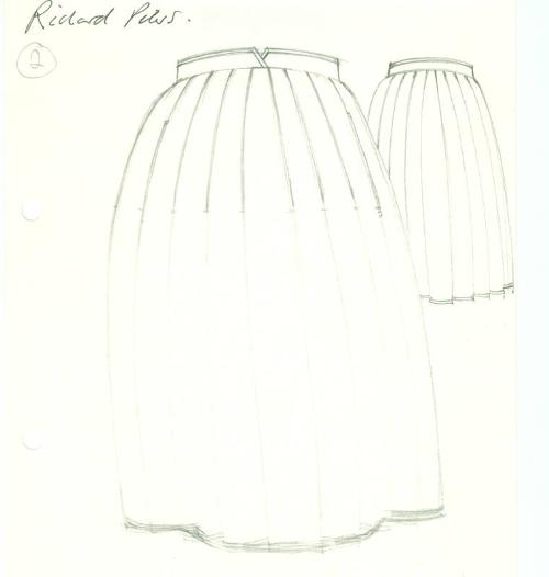 Drawing of Skirt for Richard Peters