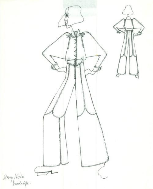 Drawing of Top and Trousers for Strong & Fisher Promotion