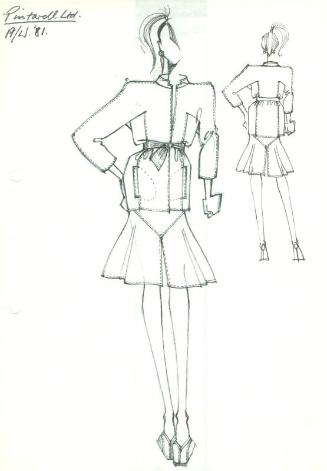 Drawing of Jacket and Skirt for Autumn/Winter 1981 Collection and Pintarell Ltd