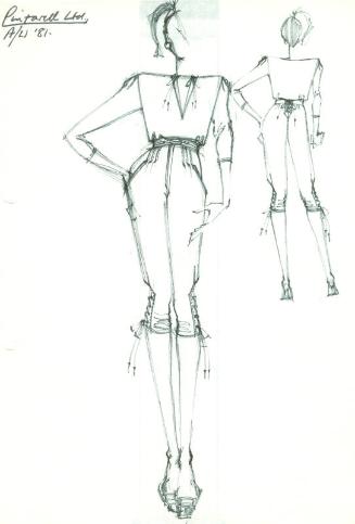 Drawing of Top and Knickerbockers for Autumn/Winter 1981 Collection and Pintarell Ltd