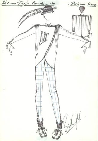 Drawing of Top and Trousers for Reid and Taylor Promotion 'Designers Scene'
