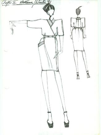 Drawing of Dress for Autumn/Winter 1981 Collection Chapter II'