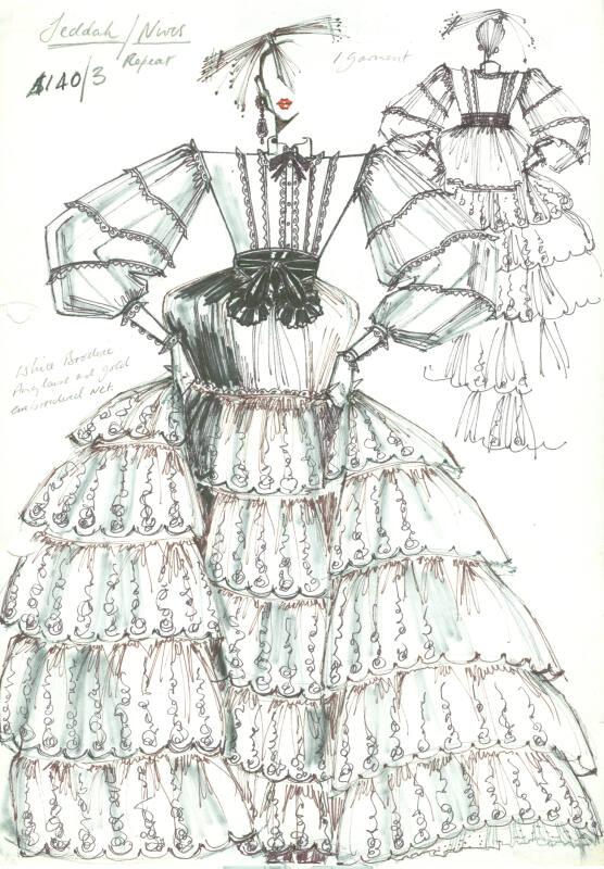 Drawing of Dress for Jeddah Collection