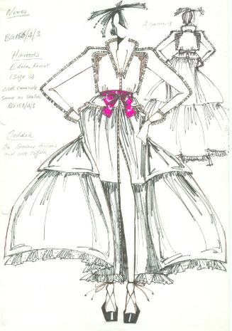 Drawing of Dress for Jeddah Collection and Harrods
