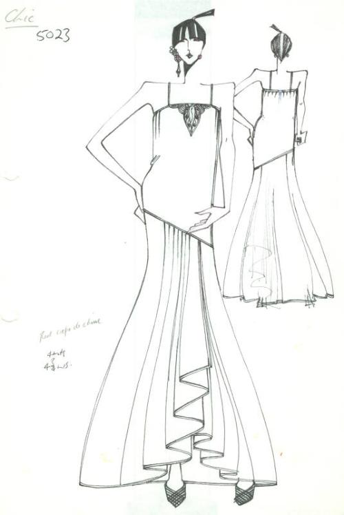 Drawing of Dress for Chic