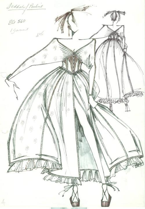 Drawing of Dress for the Craven Boutique Commission – Works – eMuseum