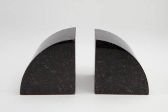 Pair of Polished Black Granite Bookends