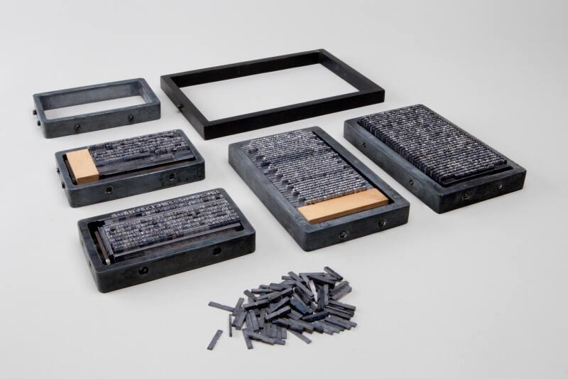 Frames and Moveable Metal Type for Adana Printing Press